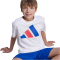 adidas Essentials T-Shirt Kinder JY0298 - white/team royal blue/pure ruby 140