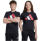 adidas Essentials T-Shirt Kinder JY0297 - black/pure ruby/white 140