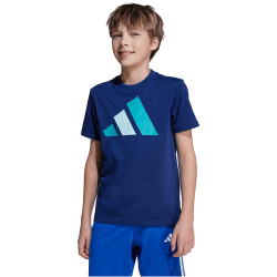adidas Essentials T-Shirt Kinder JY0296 - dark blue/pure teal/halo mint 128
