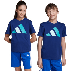 adidas Essentials T-Shirt Kinder JY0296 - dark blue/pure teal/halo mint 140