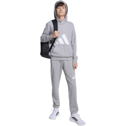 adidas Essentials Hoodie Kinder JV9900 - medium grey heather/white 140