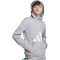 adidas Essentials Hoodie Kinder JV9900 - medium grey heather/white 164