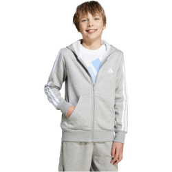 adidas Essentials Sweatjacke Kinder JY4979 - medium grey heather/white 140