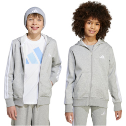adidas Essentials Sweatjacke Kinder JY4979 - medium grey heather/white 140