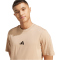 adidas Essentials Small Logo Single Jersey T-Shirt Herren JX5657 - warm sandstone/black XL