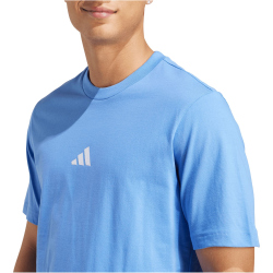 adidas Essentials Small Logo Single Jersey T-Shirt Herren JX5654 - blue fusion/white XL