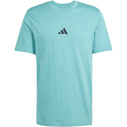 adidas Essentials Small Logo Single Jersey T-Shirt Herren JX5653 - powder teal/black XL