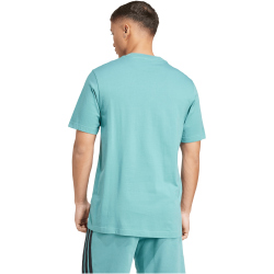 adidas Essentials Small Logo Single Jersey T-Shirt Herren JX5653 - powder teal/black XL