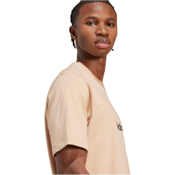 adidas Essentials Linear Single Jersey T-Shirt Herren JX5709 - warm sandstone/black S