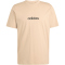 adidas Essentials Linear Single Jersey T-Shirt Herren JX5709 - warm sandstone/black S