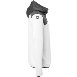 Kempa Emotion 2.0 1/4-Zip Hoodie wei&szlig;/anthrazit S