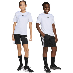 adidas Train Essentials 3-Streifen T-Shirt + Shorts Set Kinder JW4973 - white/black 116
