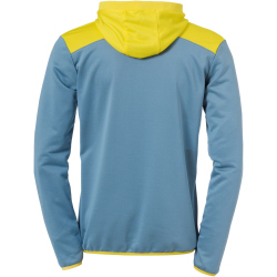 Kempa Emotion 2.0 1/4-Zip Hoodie dove blau/limonengelb XL