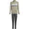 adidas Seasonal Essentials Tiberio 3-Streifen Tricot Trainingsanzug Kinder JX0195 - silver pebble/grey six/metal grey/white 128