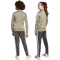 adidas Seasonal Essentials Tiberio 3-Streifen Tricot Trainingsanzug Kinder JX0195 - silver pebble/grey six/metal grey/white 164