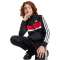 adidas Seasonal Essentials Tiberio 3-Streifen Tricot Trainingsanzug Kinder JC7519 - black/white/pure ruby 128