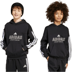 adidas House of Tiro Hoodie Kinder JW5083 - black/white 140