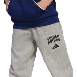 adidas Seasonals Essentials Collegiate Typography Jogginghose Kinder JW2386 - medium grey heather/black 164