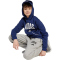 adidas Seasonals Essentials Collegiate Typography Jogginghose Kinder JW2386 - medium grey heather/black 164