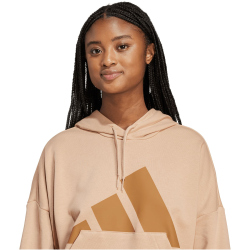 adidas Essentials Big Logo French Terry Loose Hoodie Damen JV5722 - warm sandstone/brown desert M