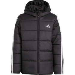 adidas Essentials 3-Streifen Padded Winterjacke Kinder JL7402 - black/white 164