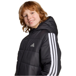 adidas Essentials 3-Streifen Padded Winterjacke Kinder JL7402 - black/white 164