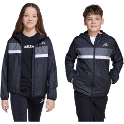 adidas Tiberio Windbreaker Kinder JL7397 - black/grey...