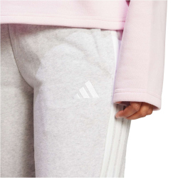 adidas Essentials 3-Streifen Fleece Slim Jogginghose Damen JX2546 - light grey heather/white L