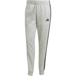 adidas Essentials 3-Streifen Fleece Slim Jogginghose Damen JX2545 - medium grey heather/black XS