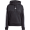 adidas Essentials 3-Streifen Fleece Hoodie Damen JX2538 - black/white XS