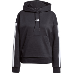 adidas Essentials 3-Streifen Fleece Hoodie Damen JX2538 - black/white M