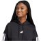 adidas Essentials 3-Streifen Fleece Hoodie Damen JX2538 - black/white M