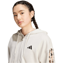 adidas Animal Print 3-Streifen French Terry Sweatjacke Damen JM1860 - wonder alumina/multicolor S
