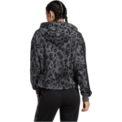 adidas Animal Print 3-Streifen French Terry Sweatjacke Damen JM1859 - multicolor/grey five L