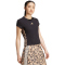 adidas Animal Print 3-Streifen T-Shirt Damen JM1856 - black/multicolor/warm sandstone XS
