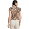 adidas Animal Print 3-Streifen T-Shirt Damen JM1853 - multicolor/warm sandstone XS