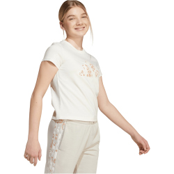 adidas Animal Print Big Logo Single Jersey T-Shirt Mädchen KC5450 - wonder alumina 128