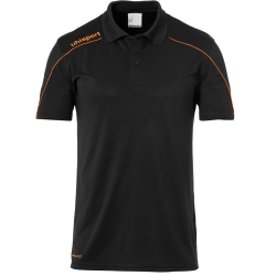 uhlsport Stream 22 Poloshirt schwarz/fluo orange S