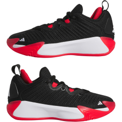 adidas Initiation Low-Top Basketballschuhe Kinder JR9766 - core black/cloud white/pure ruby 36 2/3