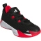 adidas Initiation Low-Top Basketballschuhe Kinder JR9766 - core black/cloud white/pure ruby 36 2/3