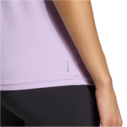 adidas AEROREADY Train Essentials Minimal Branding V-Neck T-Shirt Damen JY2179 - powder plum/white S