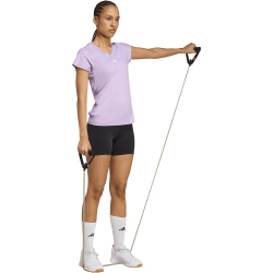adidas AEROREADY Train Essentials Minimal Branding V-Neck T-Shirt Damen JY2179 - powder plum/white S
