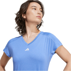adidas AEROREADY Train Essentials Minimal Branding V-Neck T-Shirt Damen JY2177 - blue fusion XL