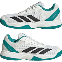 adidas Courtflash Tennisschuhe Kinder JH5123 - cloud white/pure teal/off white 36 2/3