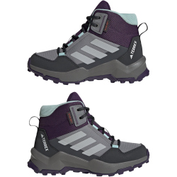 adidas TERREX AX4R Rain.Rdy Mid-Top Wanderschuhe Kinder JS2921 - grey three/grey two/semi flash aqua 40