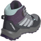 adidas TERREX AX4R Rain.Rdy Mid-Top Wanderschuhe Kinder JS2921 - grey three/grey two/semi flash aqua 40
