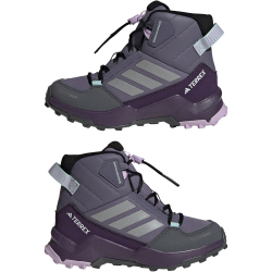 adidas TERREX AX4R Climawarm+ Mid-Top Wanderschuhe Kinder JS2924 - preloved violet/matte silver/semi flash aqua 33