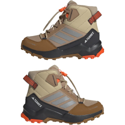 adidas TERREX AX4R Climawarm+ Mid-Top Wanderschuhe Kinder JS2922 - cardboard/matte silver/semi impact orange 39 1/3