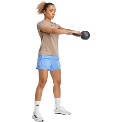 adidas AEROREADY Train Essentials Minimal Branding T-Shirt Damen JY4570 - chalky brown/black L