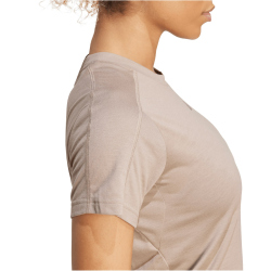 adidas AEROREADY Train Essentials Minimal Branding T-Shirt Damen JY4570 - chalky brown/black L